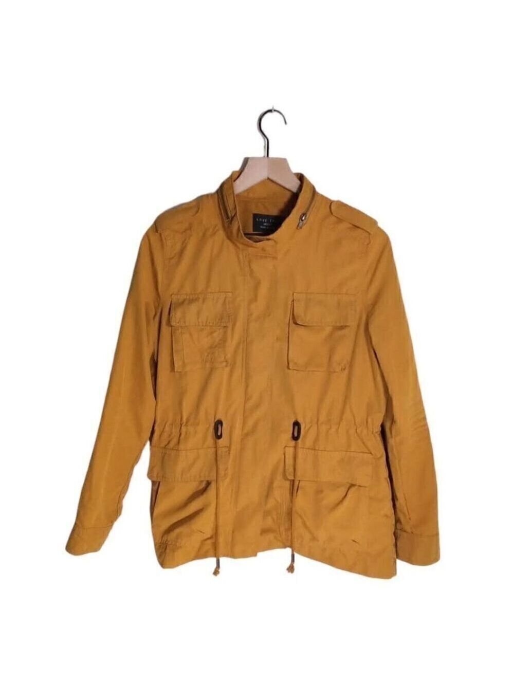 Love Tree Mustard Yellow Lightweight Gorpcore Utility Jacket Size M